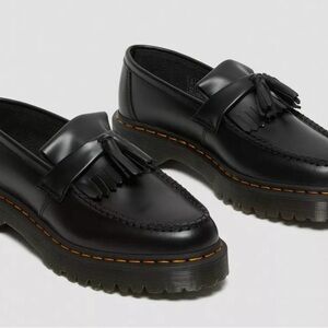 Dr. Martens Black Leather Tassel Loafers